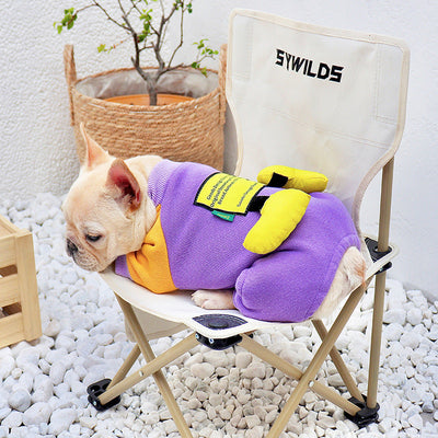 Fashion -General Dog Fashion purple Plush Thick Thermal Bodysuit cloth